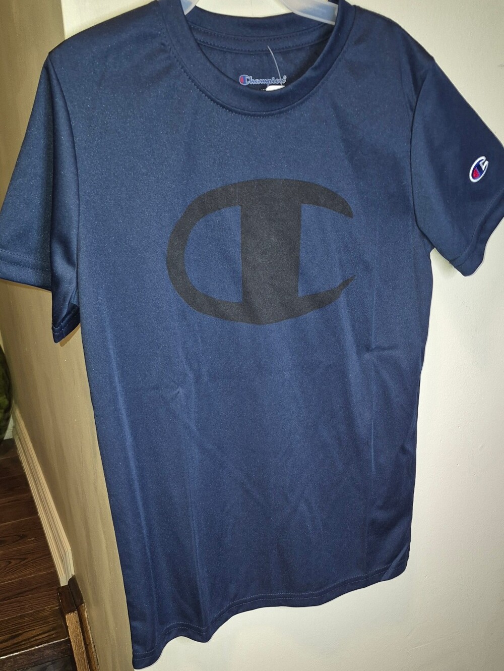 Champion Boy's Navy Logo T-Shirt - Picture 7 of 7